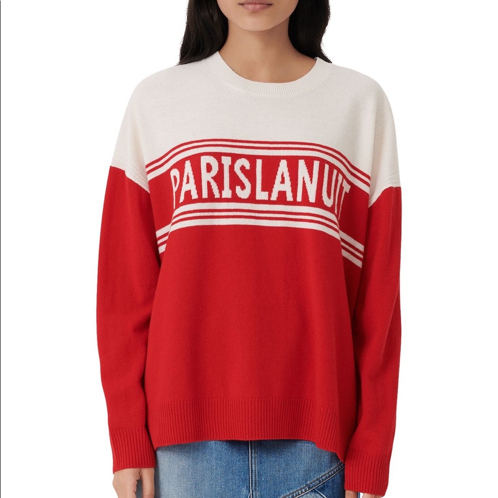 NWT Maje Mariany Color Blocked Sweater